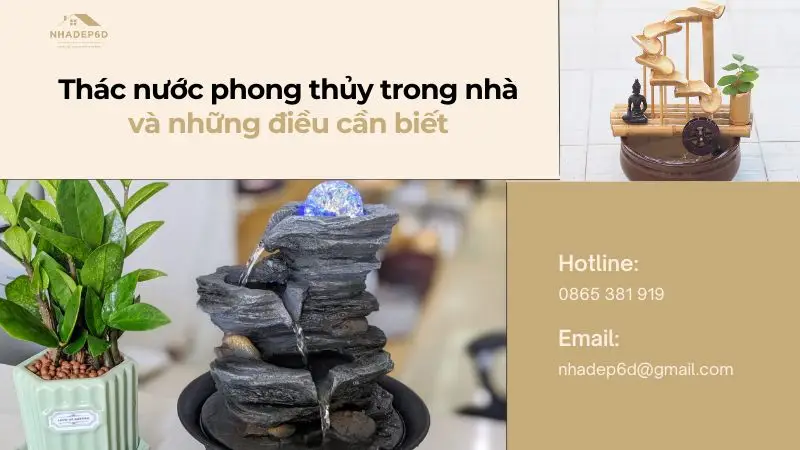 Các mẫu thác nước phong thủy trong nhà thu hút tiền tài