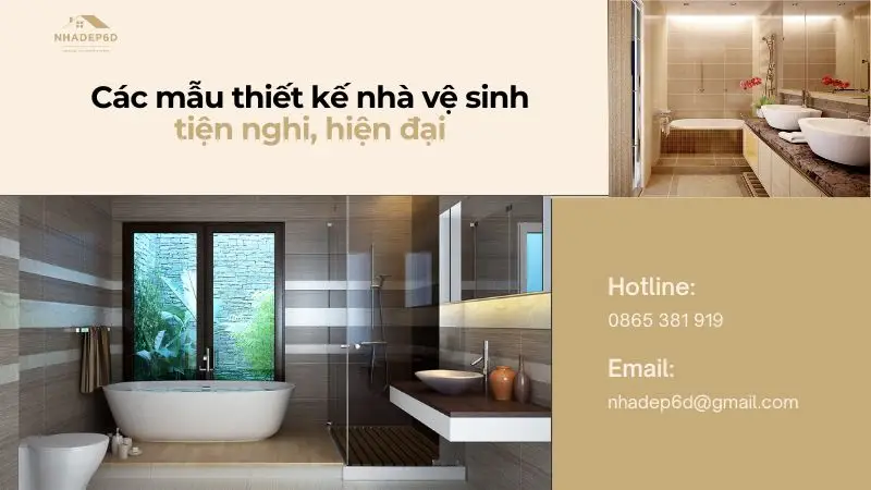 Các mẫu thiết kế nhà vệ sinh hiện đại, xu hướng năm 2024