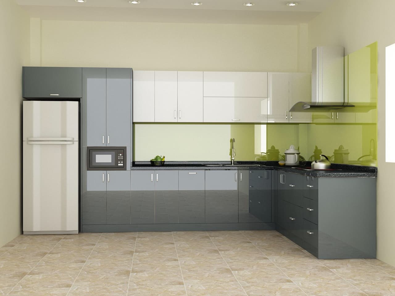 Tủ bếp nhựa Laminate mới nhất