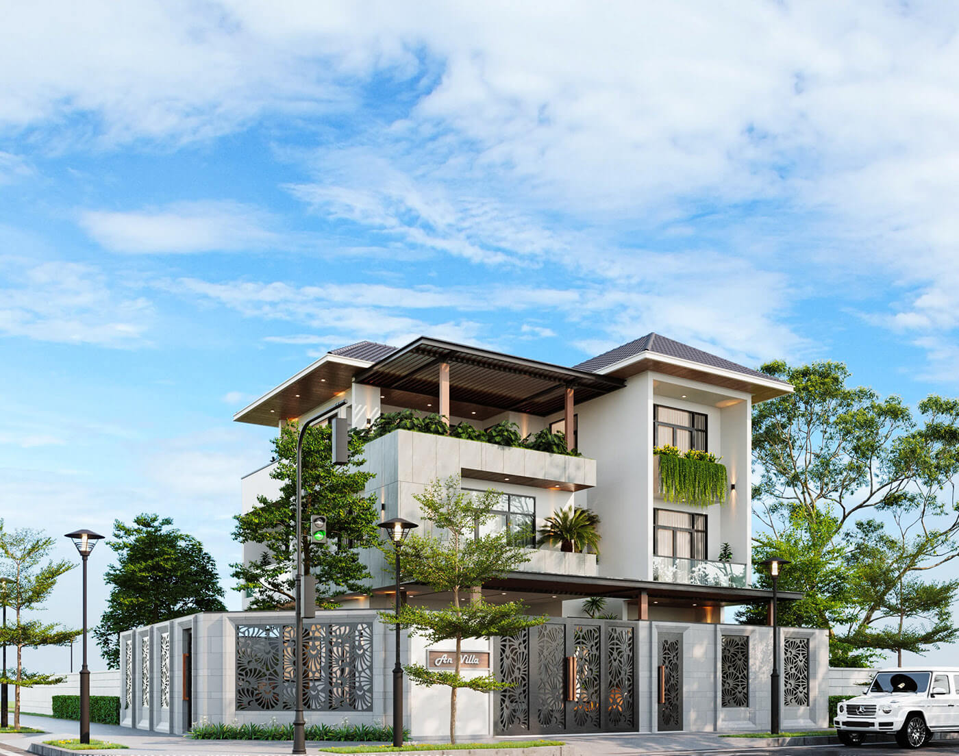 biệt thự 3 tầng sang trọng