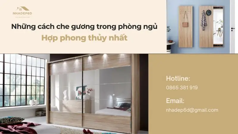 Những cách che gương trong phòng ngủ hợp phong thủy nhất