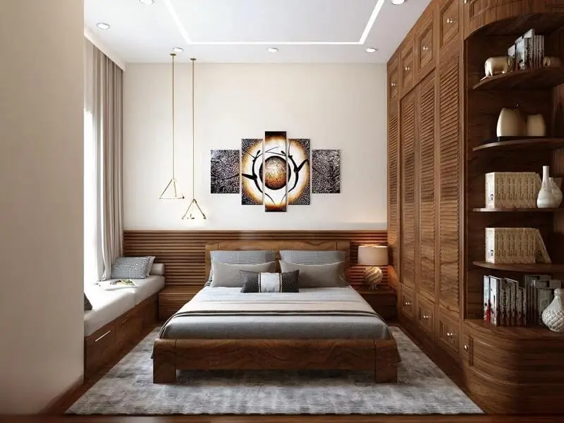 thiết kế phòng ngủ cho người già khó ngủ