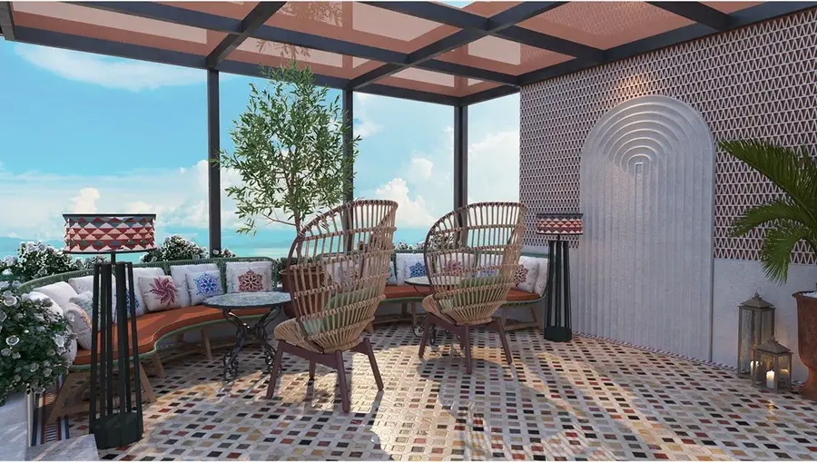 thiết kế sân thượng đẹp cho nhà ống