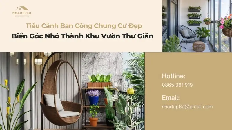 Tiểu Cảnh Ban Công Chung Cư Đẹp: Biến Góc Nhỏ Thành Khu Vườn Thư Giãn
