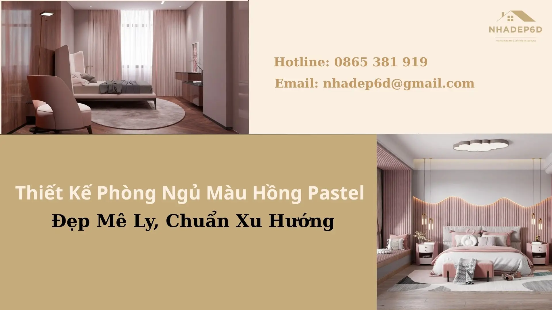 Thiết Kế Phòng Ngủ Màu Hồng Pastel Đẹp Mê Ly, Chuẩn Xu Hướng