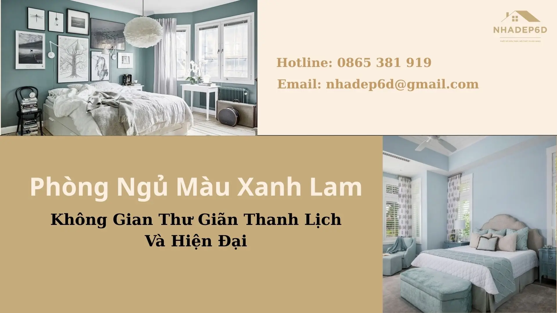 Phòng Ngủ Màu Xanh Lam – Không Gian Thư Giãn Thanh Lịch Và Hiện Đại