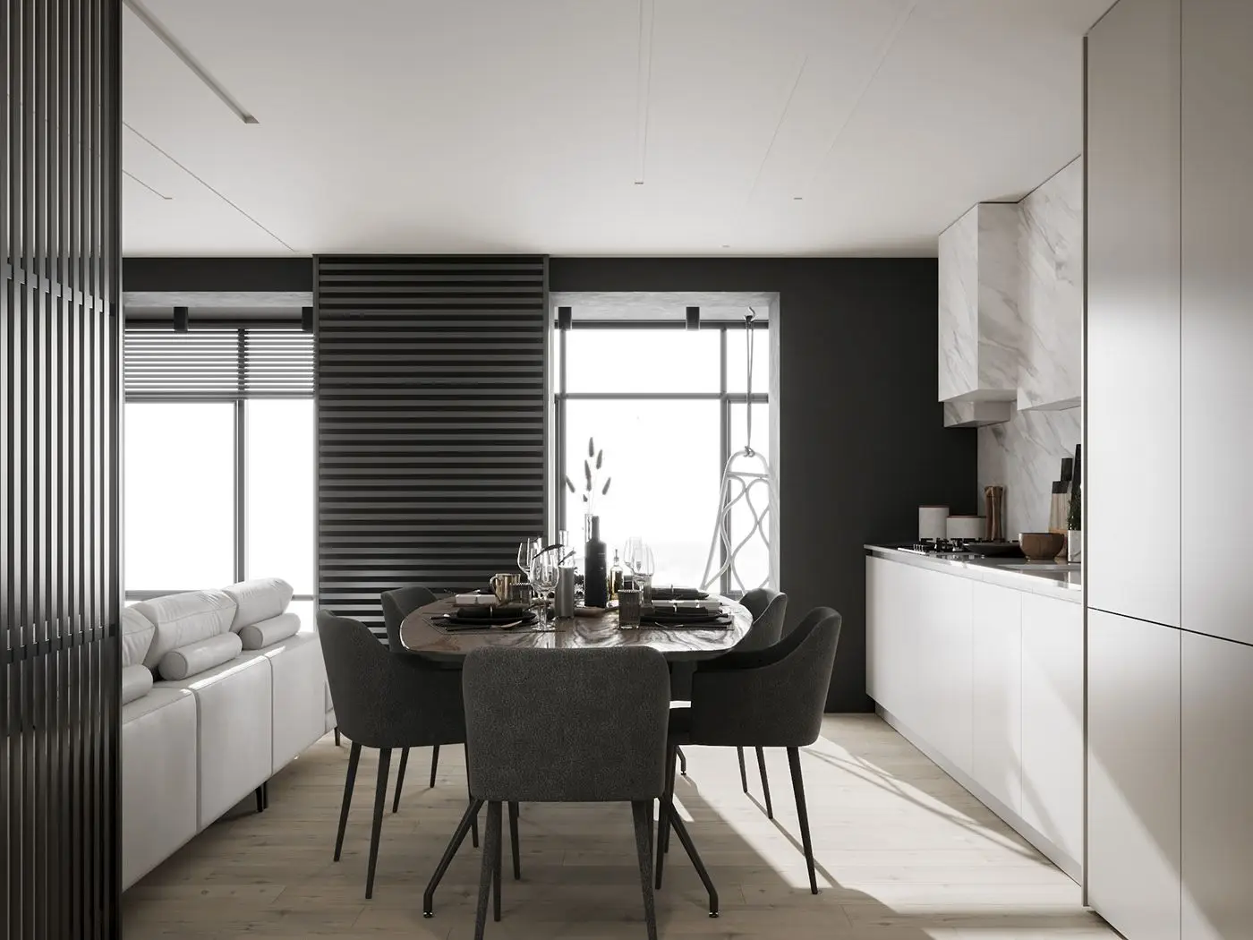 trần thạch cao phòng bếp