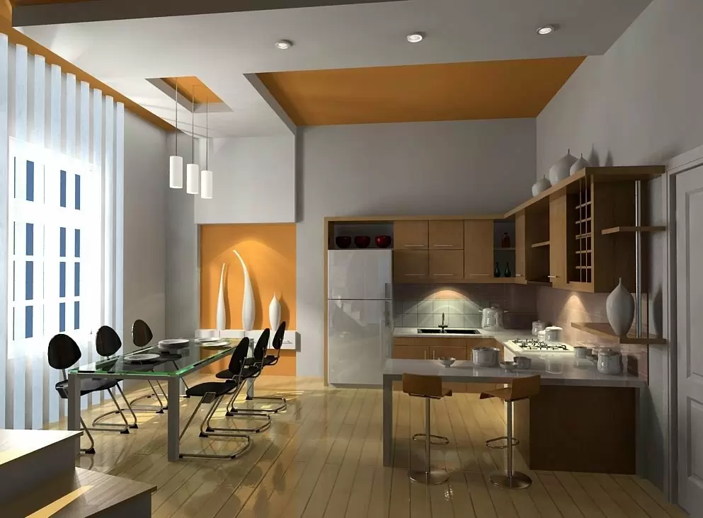 trần thạch cao phòng bếp