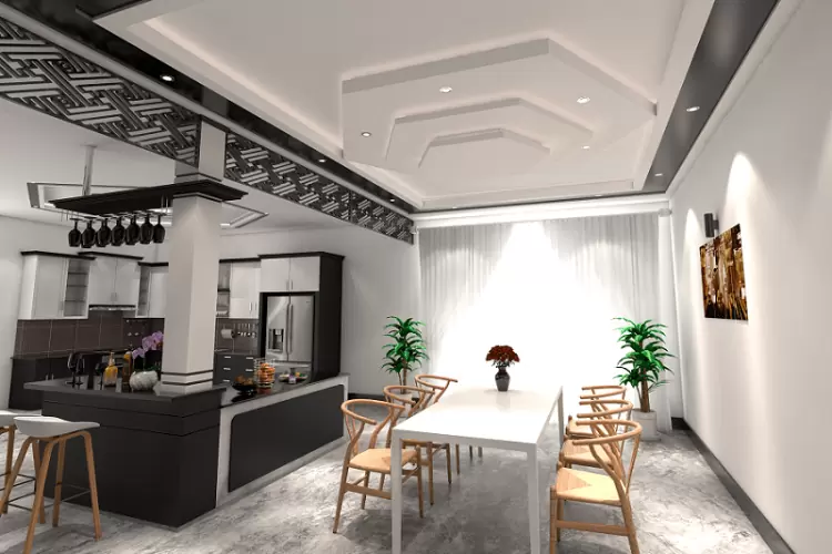 trần thạch cao phòng bếp