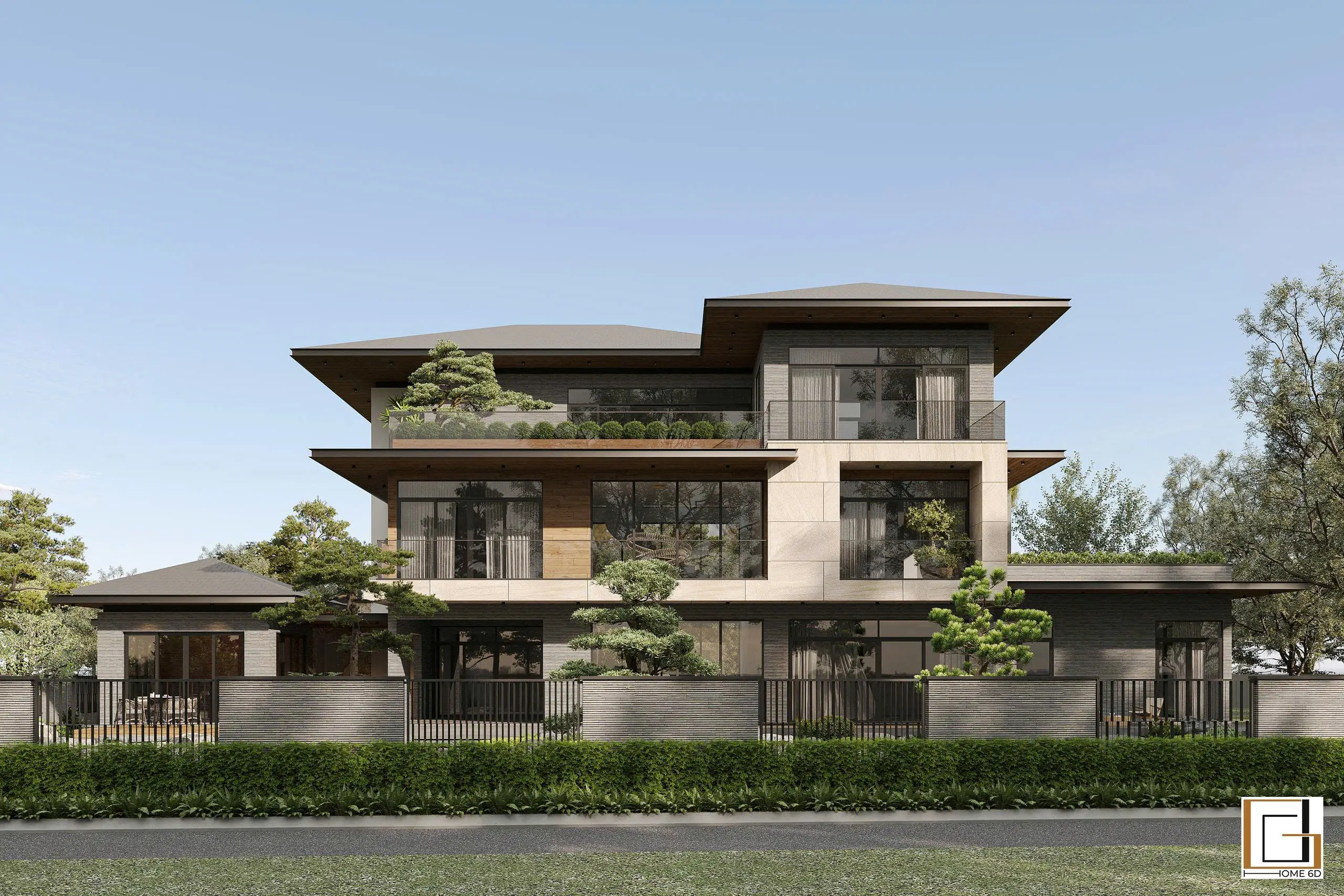 THIẾT KẾ KIẾN TRÚC LT VILLA – PHONG CÁCH HIỆN ĐẠI & TROPICAL – ANH DƯƠNG – VĨNH PHÚC