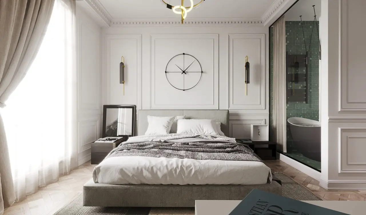 phòng ngủ đẹp cho nữ màu trắng