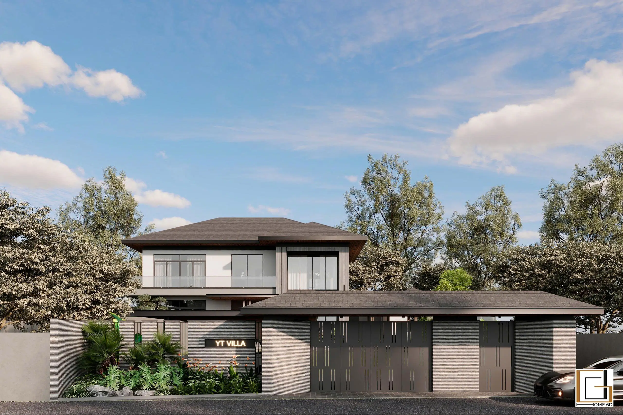 THIẾT KẾ NGOẠI THẤT YÊN THẾ VILLA – PHONG CÁCH HIỆN ĐẠI – HÀ NỘI