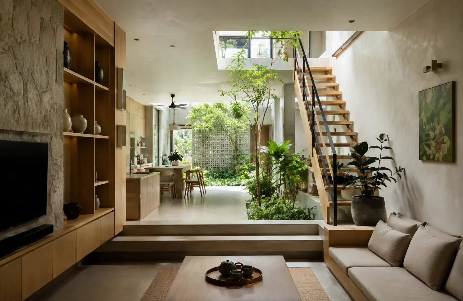 Ảnh đại diện Nội thất nhà phố có sân trong – Courtyard House tại Hải Phòng