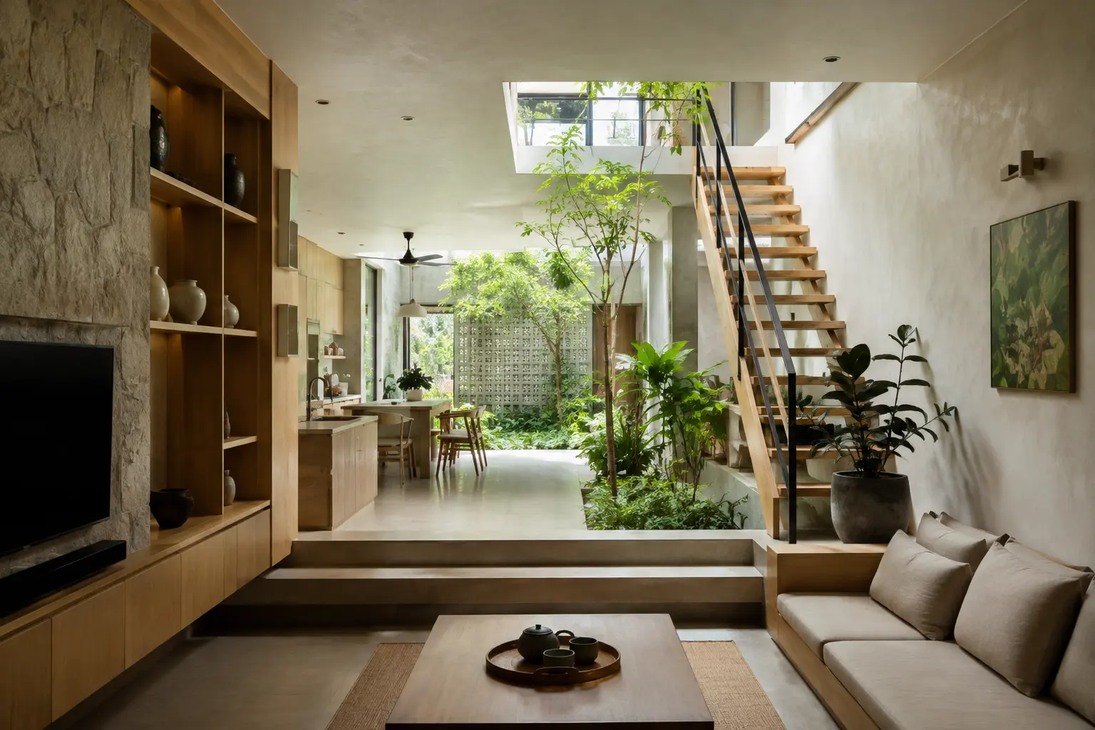Ảnh đại diện Nội thất nhà phố có sân trong – Courtyard House tại Hải Phòng