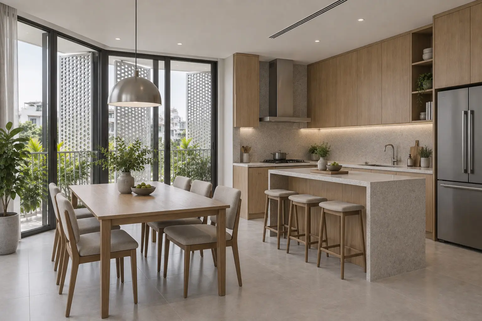 Bạch Vân — bếp và phòng ăn