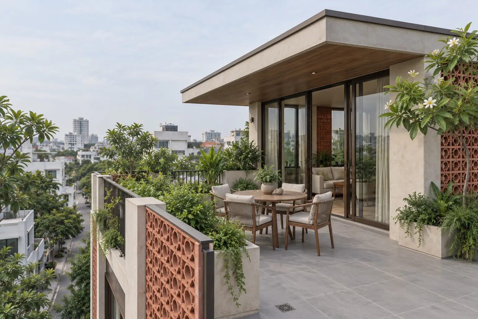 Hồng Phong — sân thượng và góc thư giãn