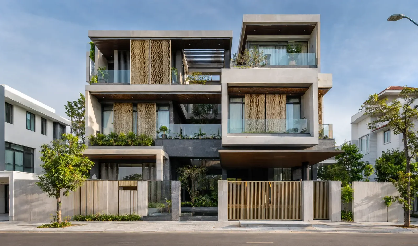 Ảnh đại diện Biệt thự hiện đại sky-court tại Hải Phòng – khoảng trời giữa những khung xếp lớp