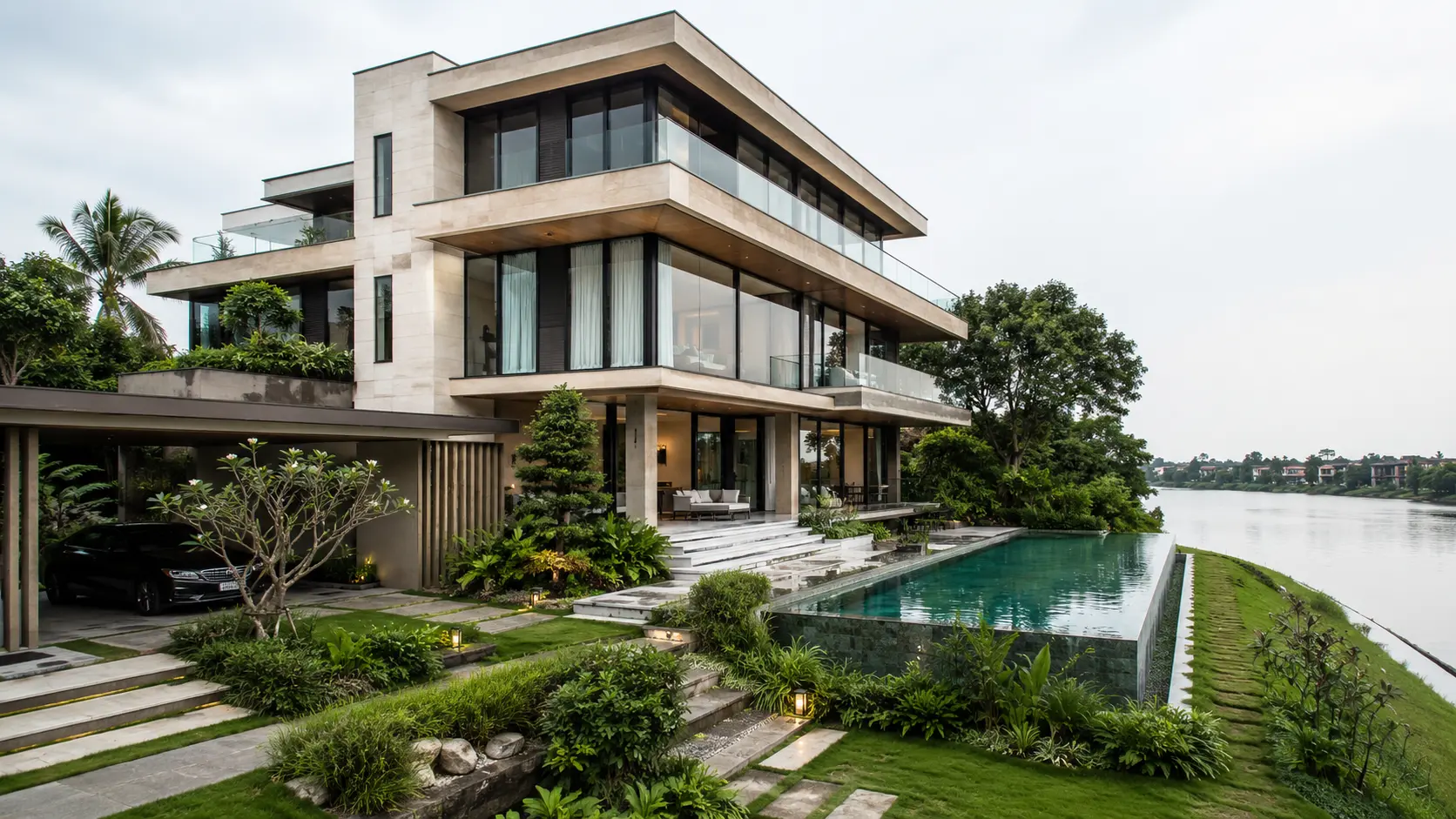Ảnh đại diện Villa ven sông Hưng Yên – những lớp ngang mở ra mặt nước